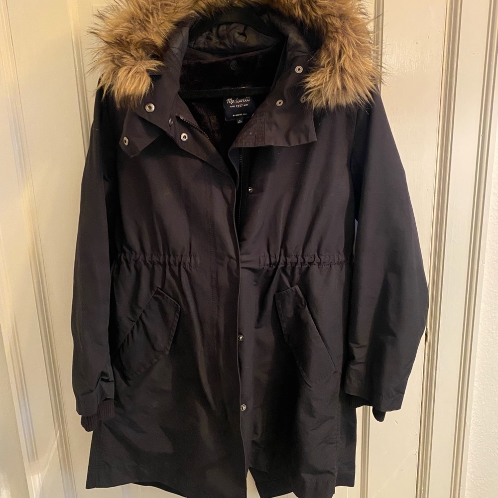 Madewell Parka Coat - Black